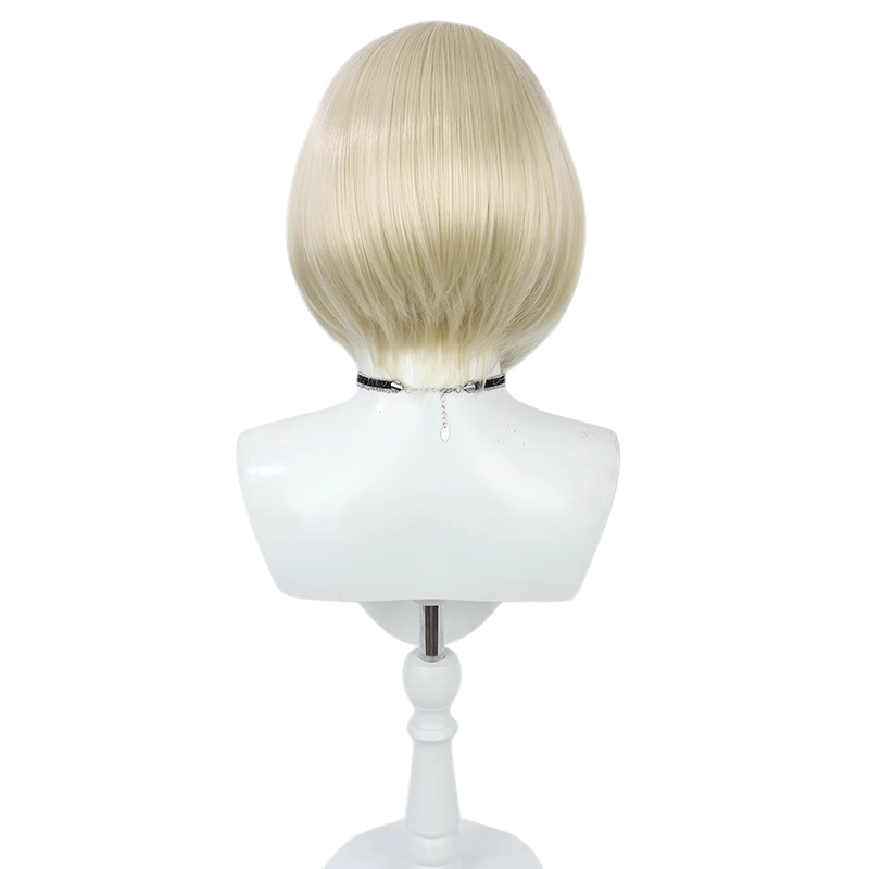 White Smoke Freminet Cosplay Wig - Genshin Impact (Ash Blonde Bob) (FEVERCOS)