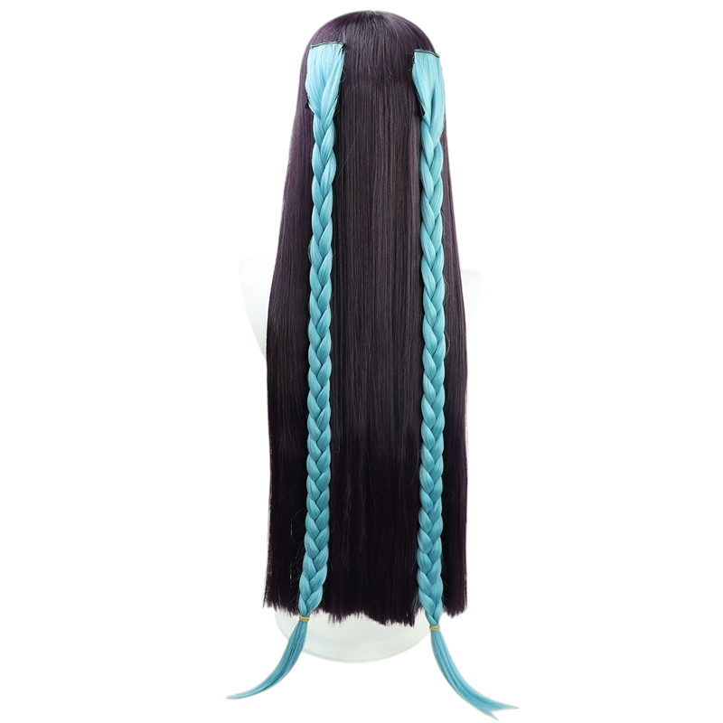 White Smoke Yun Jin Cosplay Wig - Genshin Impact (Purple Hime Cut) (FEVERCOS)