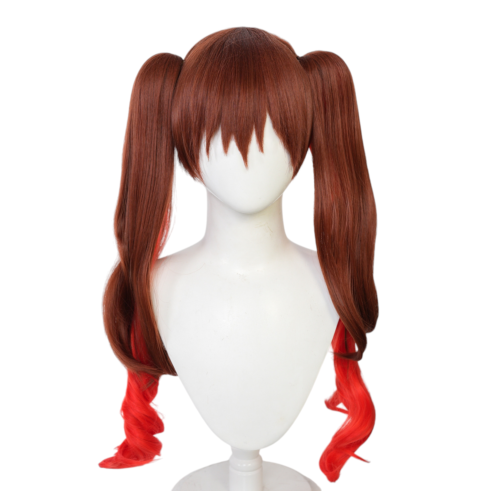 White Smoke Yoyoko Ohtsuki Cosplay Wig - Bocchi the Rock! (Brown/Red Highlights) (FEVERCOS)