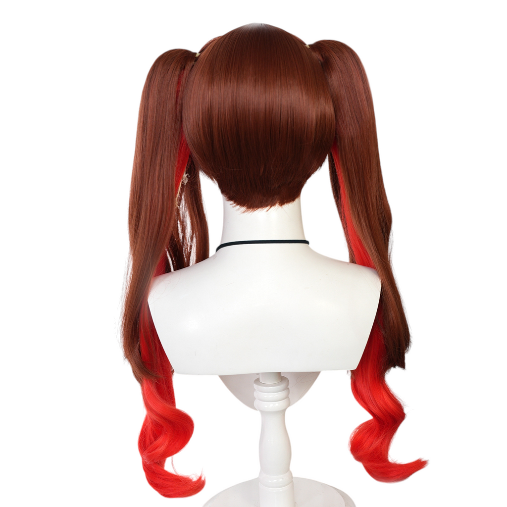 White Smoke Yoyoko Ohtsuki Cosplay Wig - Bocchi the Rock! (Brown/Red Highlights) (FEVERCOS)
