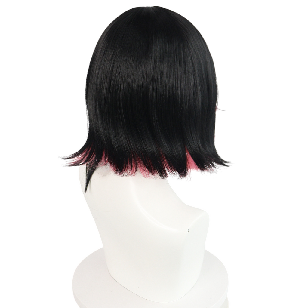 White Smoke Ellen Joe Cosplay Wig - Zenless Zone Zero (Black/Red/Pink) (FEVERCOS)