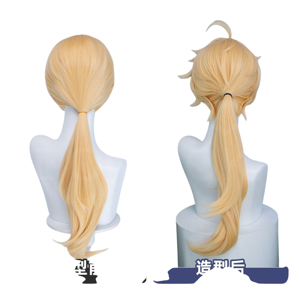 White Smoke Aether (Descension Skin Ver.) Cosplay Wig - Genshin Impact (60cm Tied Scalp) (FEVERCOS)