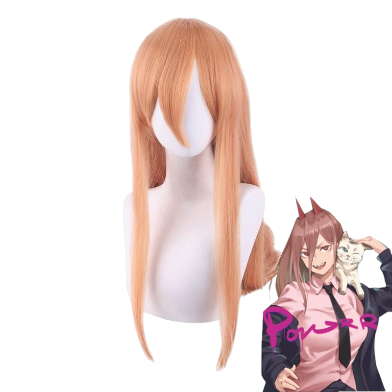 White Smoke Power (Blood Devil) Cosplay Wig - Chainsaw Man (Strawberry Blonde/Pinkish) (FEVERCOS)