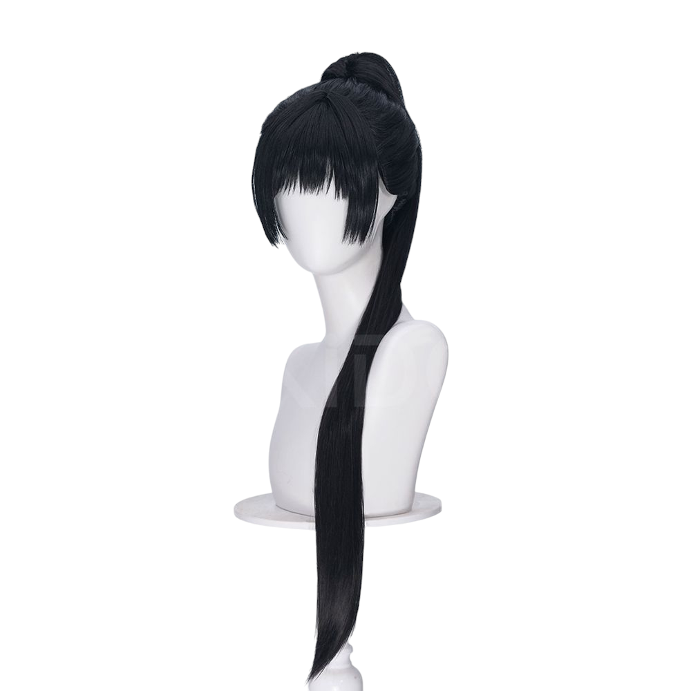 White Smoke Seira Cosplay Wig - The Summer You Were There (Black Detachable Ponytail) (FEVERCOS)