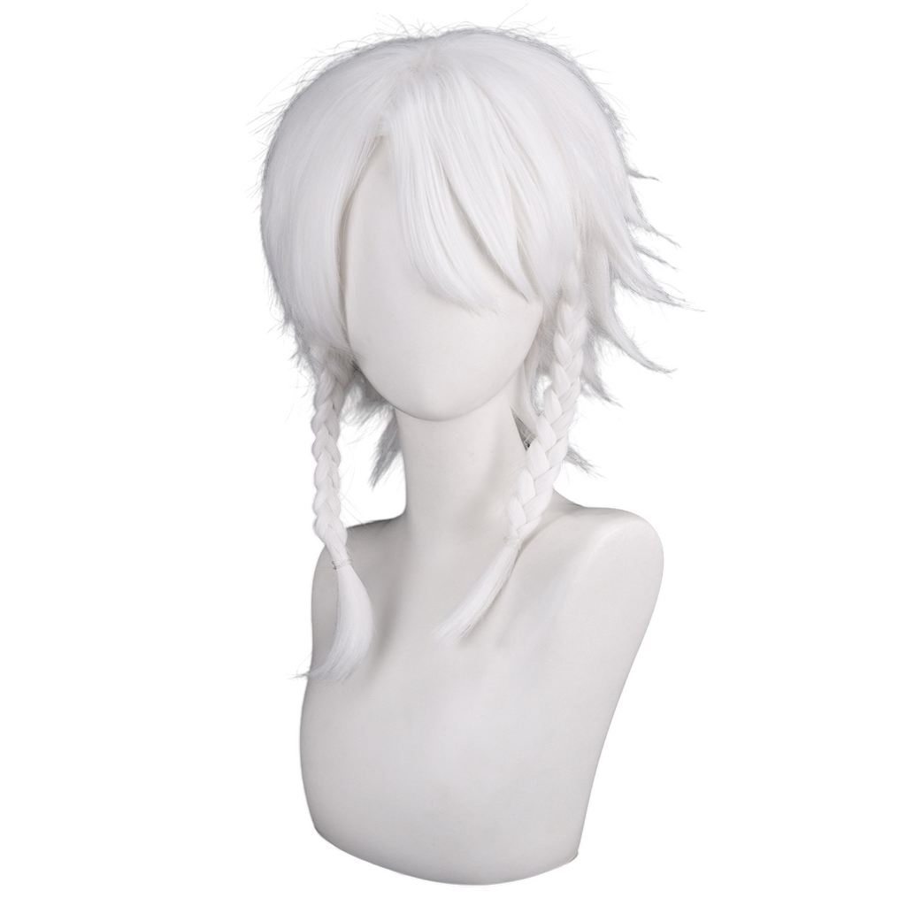 White Smoke Eli Clark (Seer 'White') Cosplay Wig - Identity V (White Teased Roots) (FEVERCOS)