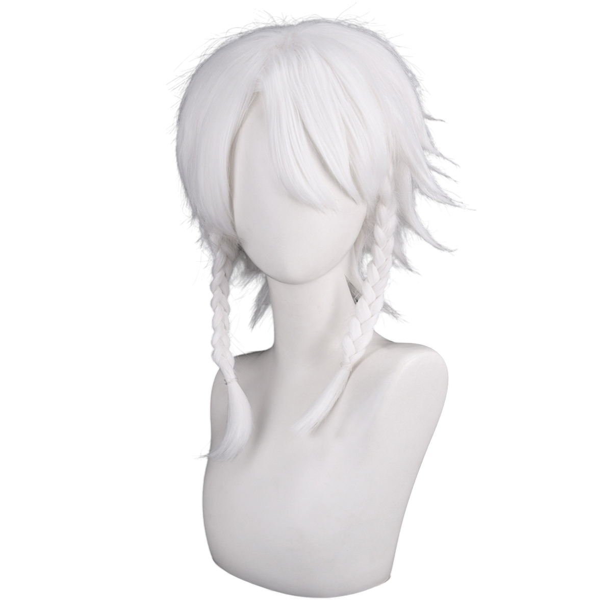 White Smoke Eli Clark (Seer 'White') Cosplay Wig - Identity V (White Teased Roots) (FEVERCOS)