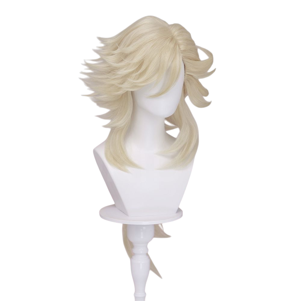 White Smoke Doma Cosplay Wig - Demon Slayer (100cm Teased Roots Long) (FEVERCOS)