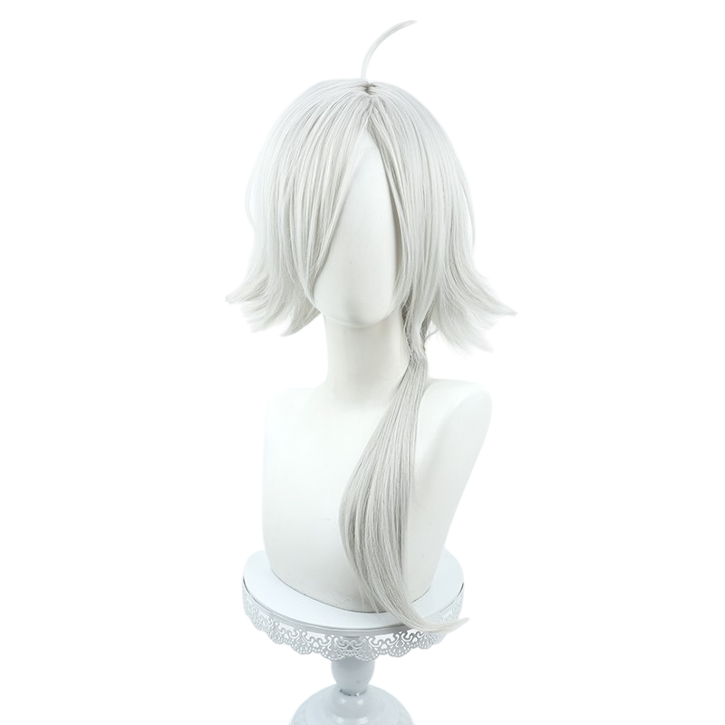 White Smoke Monika Cosplay Wig - Spy Classroom (Silver Grey Scalp Style) (FEVERCOS)