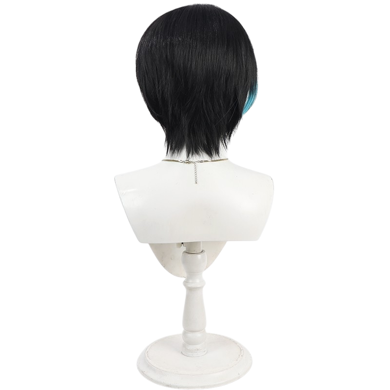 White Smoke Unika Cosplay Wig - Dual Rulers (Black Textured Short) (FEVERCOS)