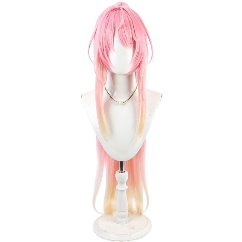 White Smoke Amis Cosplay Wig - Wuthering Waves (Multi-Color Gradient Ponytail) (FEVERCOS)