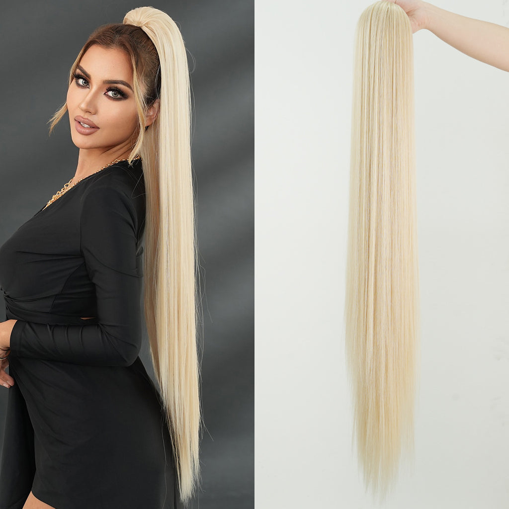 Lavender 40-Inch Drawstring Ponytail - Accessory Collection (Ultra Long Straight Extension) (FEVERCOS)