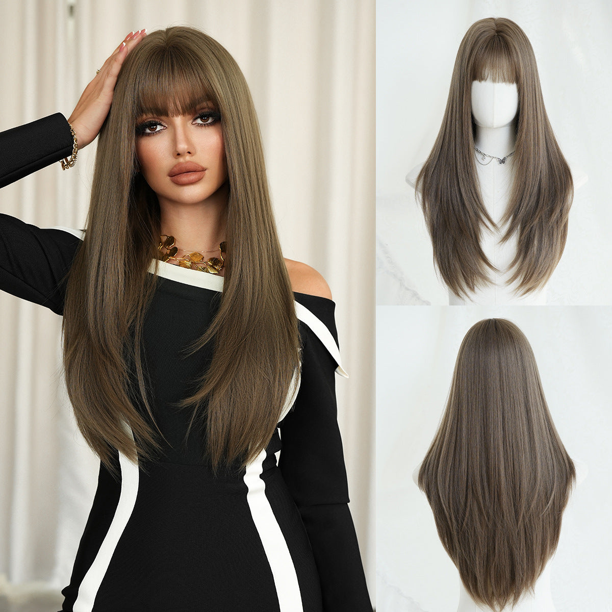 Lavender Nordic Blonde Gradient Wig - Everyday Fashion (Super Long Middle Part) (FEVERCOS)