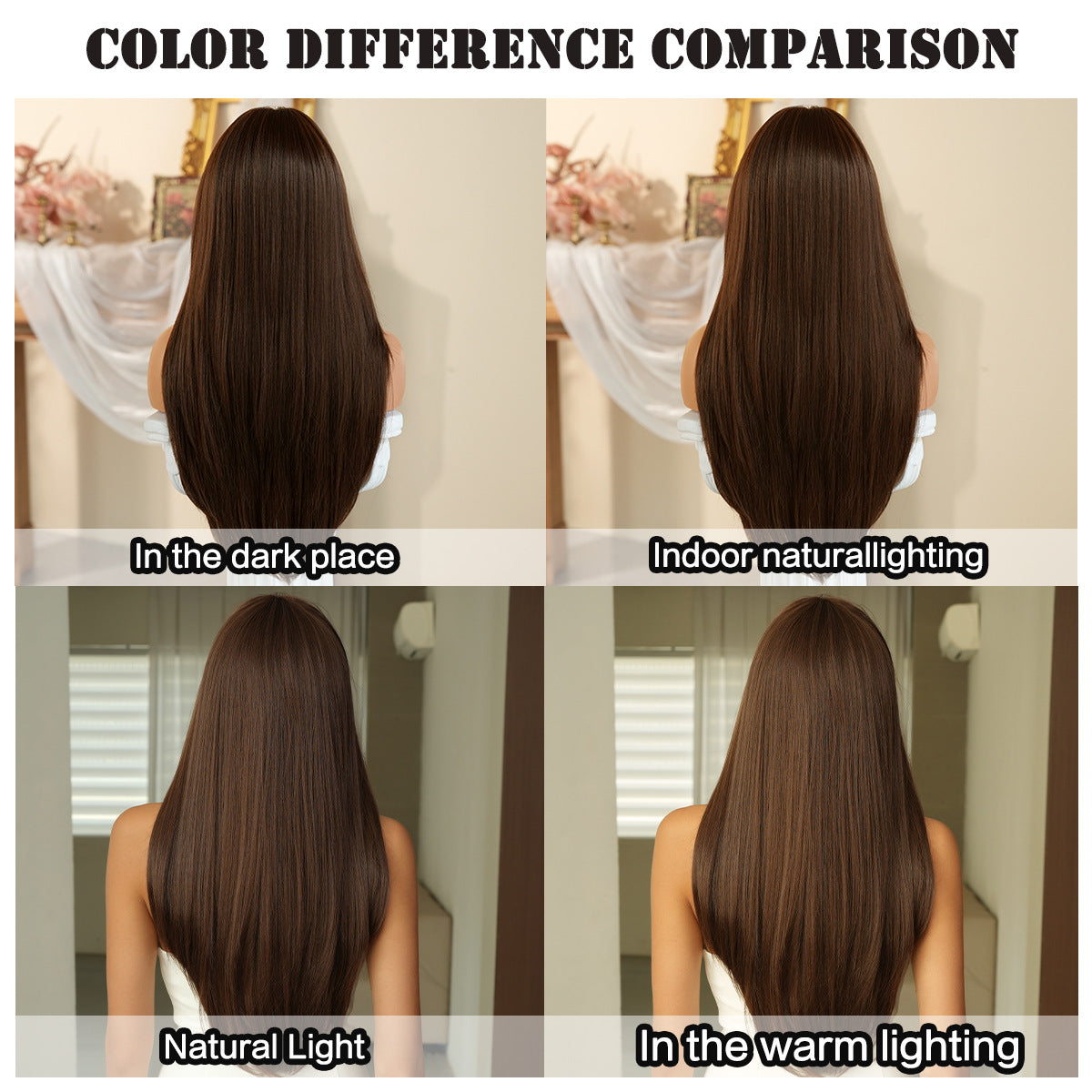Gray Voluminous Long Straight Wig - Everyday Fashion (Layered Fluffy Bangs) (FEVERCOS)