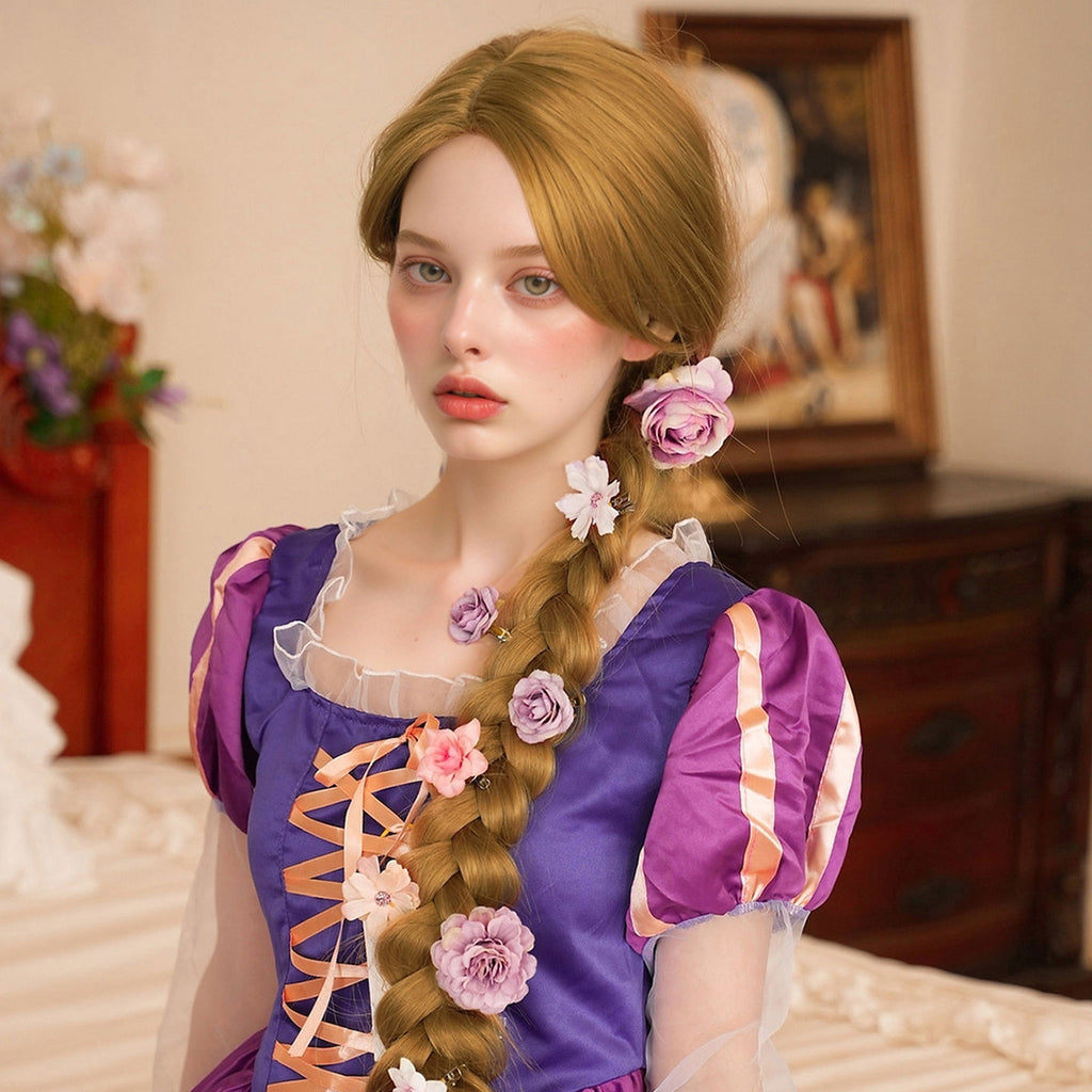 Wheat Rapunzel Cosplay Wig - Tangled (Super Long Blonde Straight) (FEVERCOS)