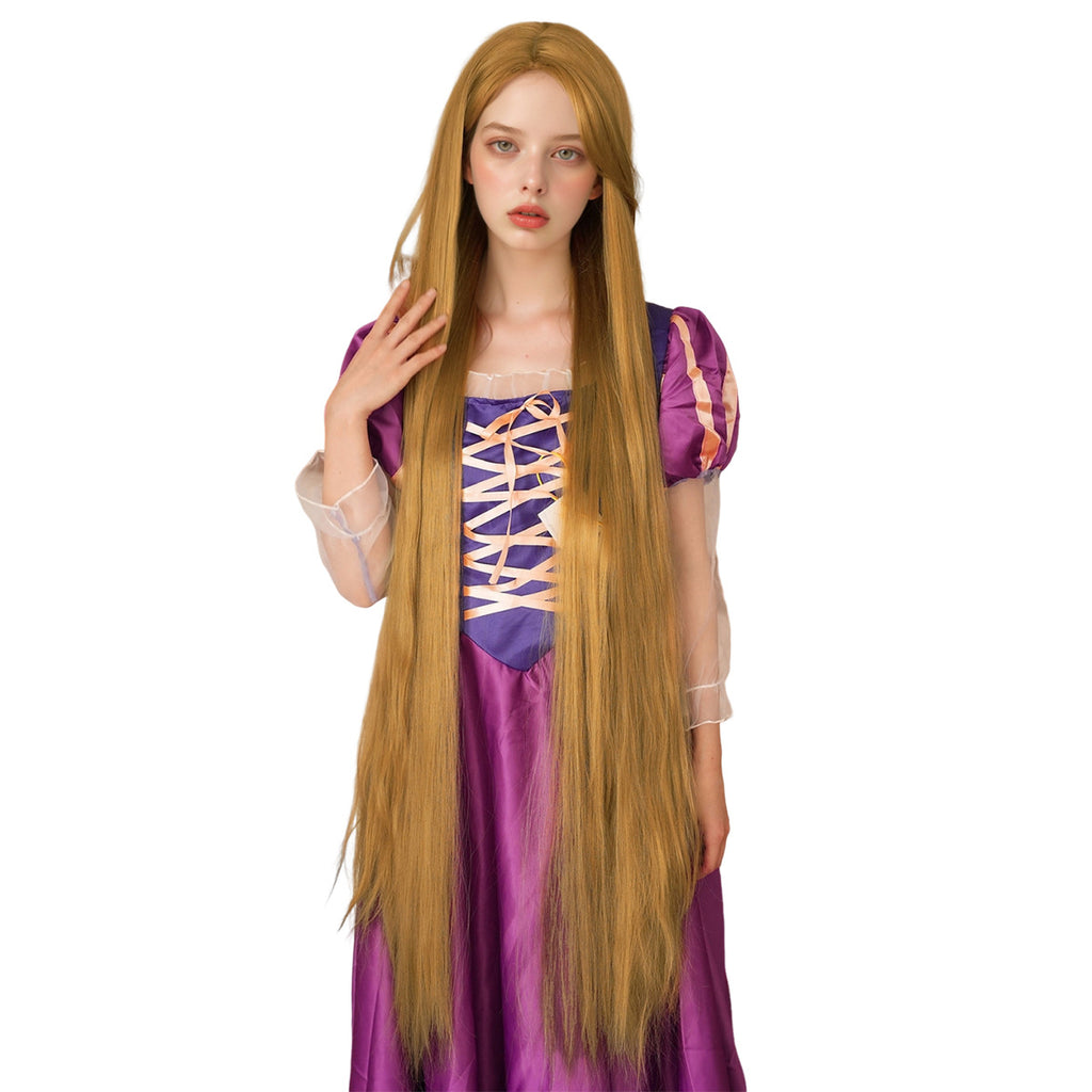 White Smoke Rapunzel Cosplay Wig - Tangled (Super Long Blonde Straight) (FEVERCOS)