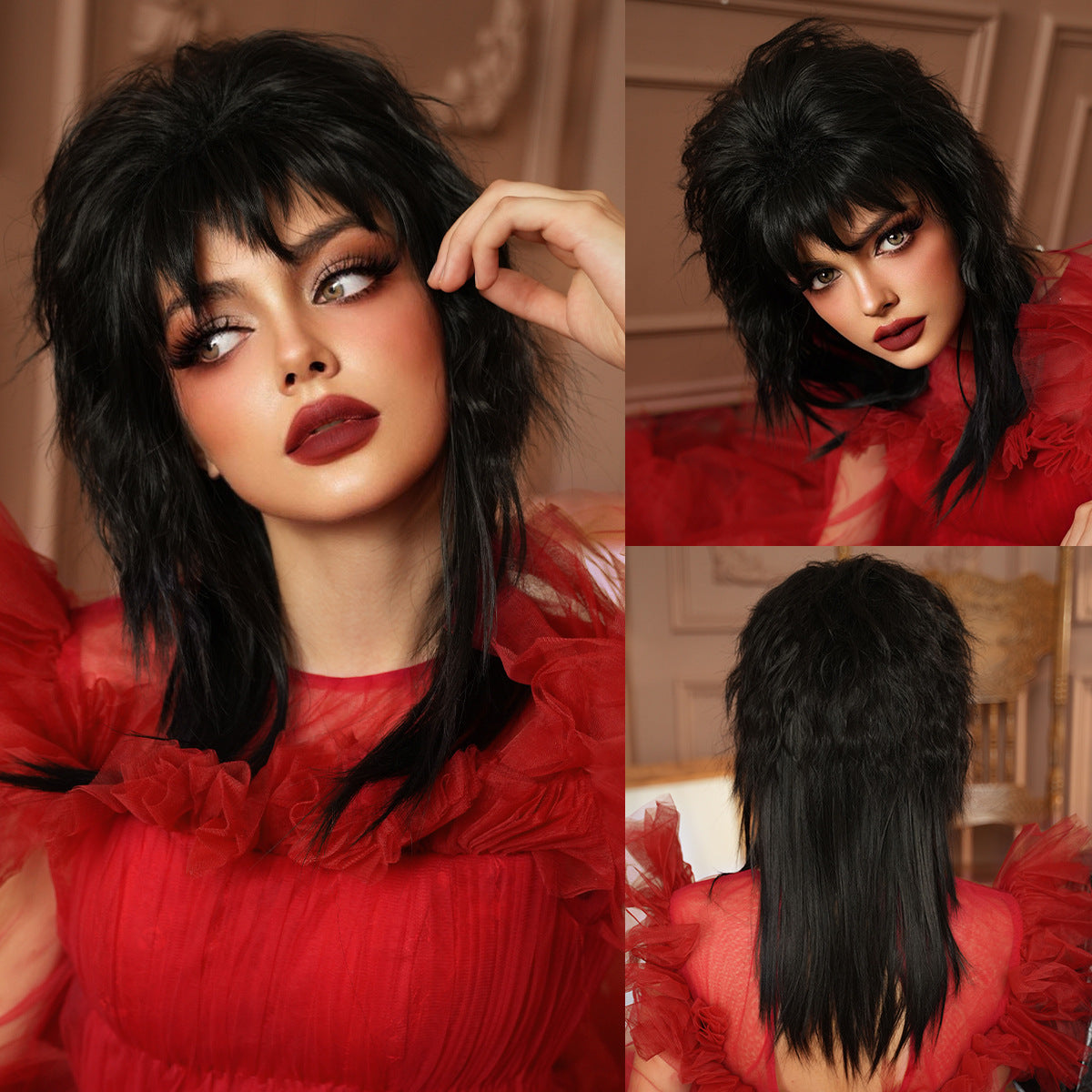 Black Beetlejuice Cosplay Wig - Horror Collection (Wild Green Messy) (FEVERCOS)