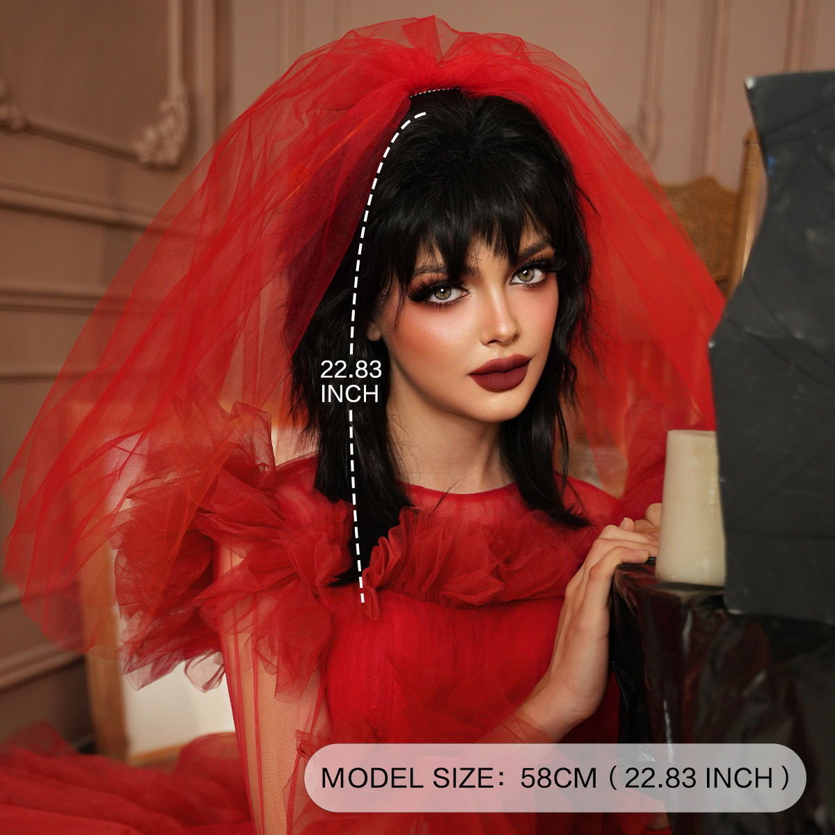 Black Beetlejuice Cosplay Wig - Horror Collection (Wild Green Messy) (FEVERCOS)