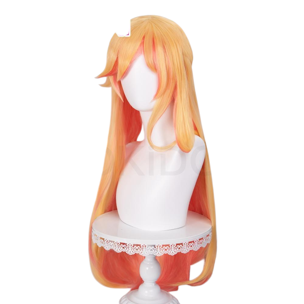 White Smoke Ahri (Star Guardian) Cosplay Wig - League of Legends (Peach Pink Long Flowing) (FEVERCOS)