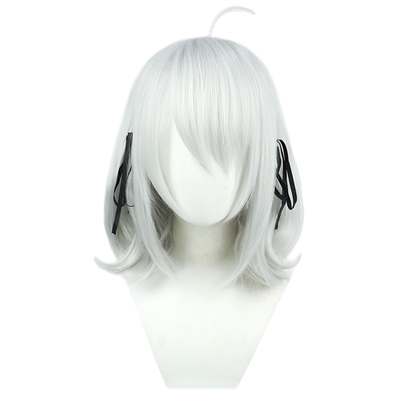 White Smoke Lily Cosplay Wig - Spy Classroom (Silver Grey/White Scalp Style) (FEVERCOS)
