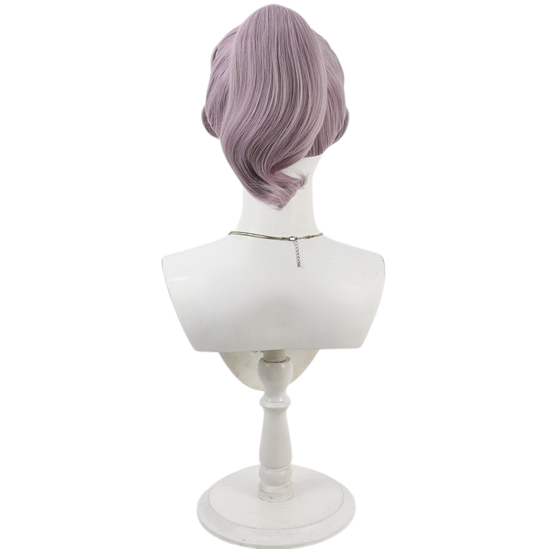 Light Gray Seiemon Sakuragi Cosplay Wig - Nintama Rantaro (Brown Widow's Peak) (FEVERCOS)