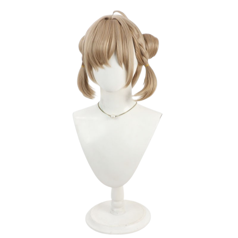 White Smoke Sweety (Red Bean) Cosplay Wig - Zenless Zone Zero (Detachable Twin Buns) (FEVERCOS)