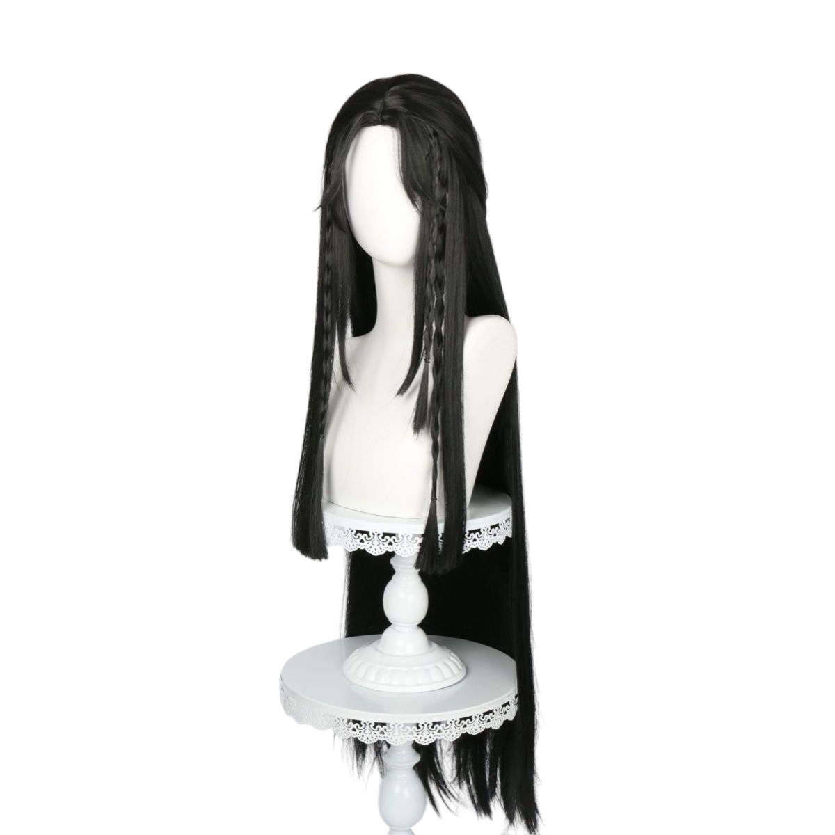 White Smoke Yingying Cosplay Wig - Where Winds Meet (Black Middle Part Long) (FEVERCOS)
