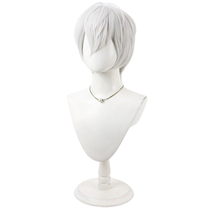 White Smoke Ibrahim Cosplay Wig - Nijisanji / VTuber (Ash Blonde Messy) (FEVERCOS)