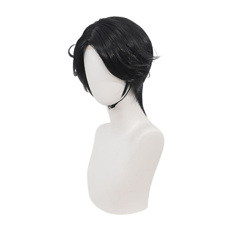 White Smoke Manzu Mo (KR ZZZ) Cosplay Wig - (Black Hand-Tied Lace Front) (FEVERCOS) Kamen Rider