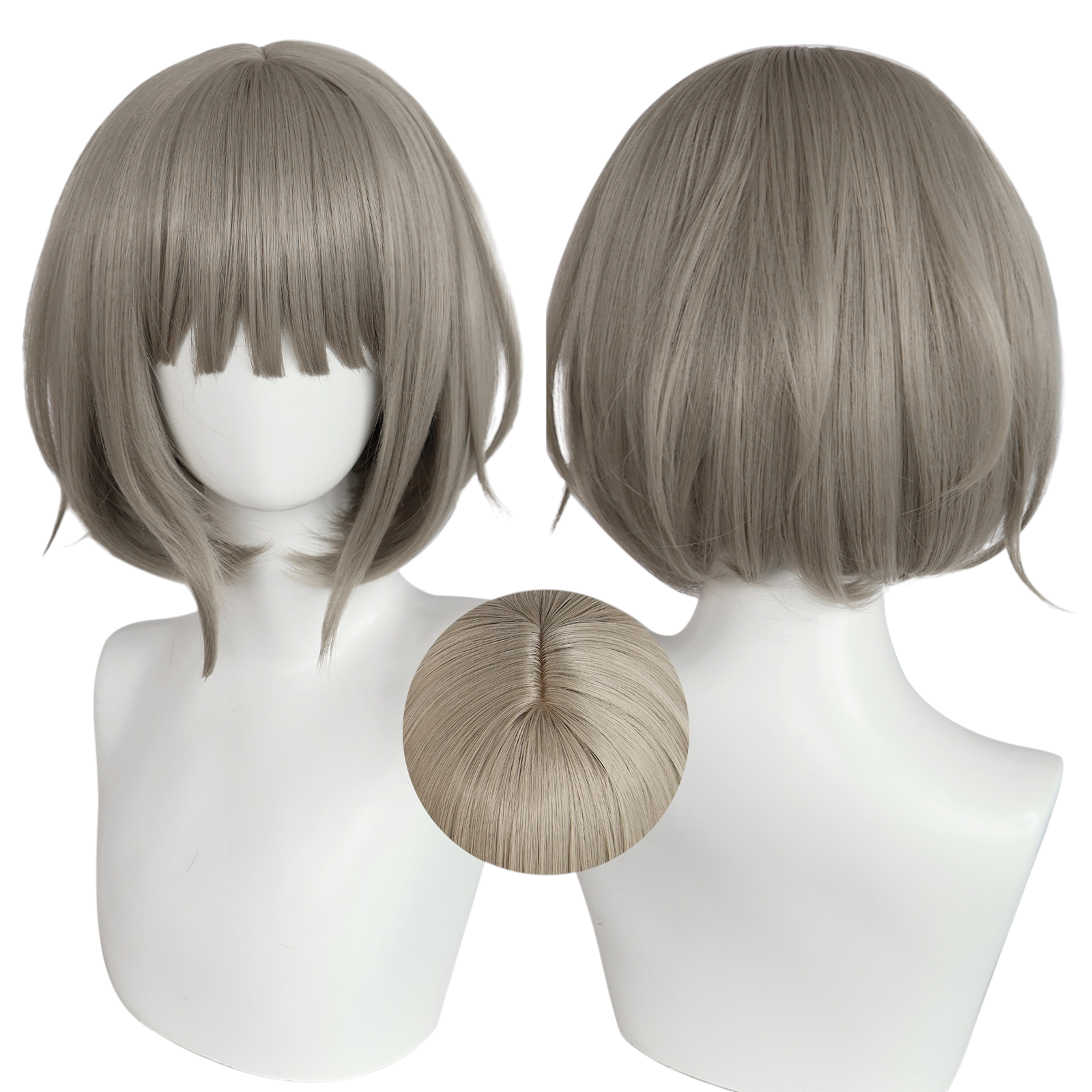 Slate Gray Nadeshiko Omuro Cosplay Wig - Yuru Yuri / Omuro-ke (Brown Bob) (FEVERCOS)