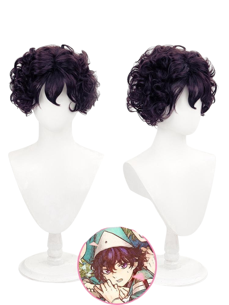 White Smoke Agott Cosplay Wig - Witch Hat Atelier (Black-Brown Large Curls) (FEVERCOS)