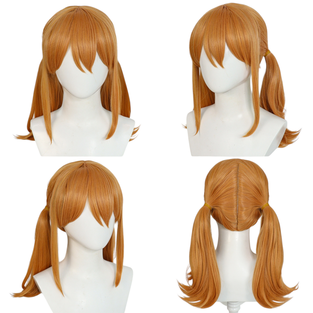 Sienna Riho Tsukishima Cosplay Wig - The Goddess Cafe Terrace (Orange Twin Tails) (FEVERCOS)