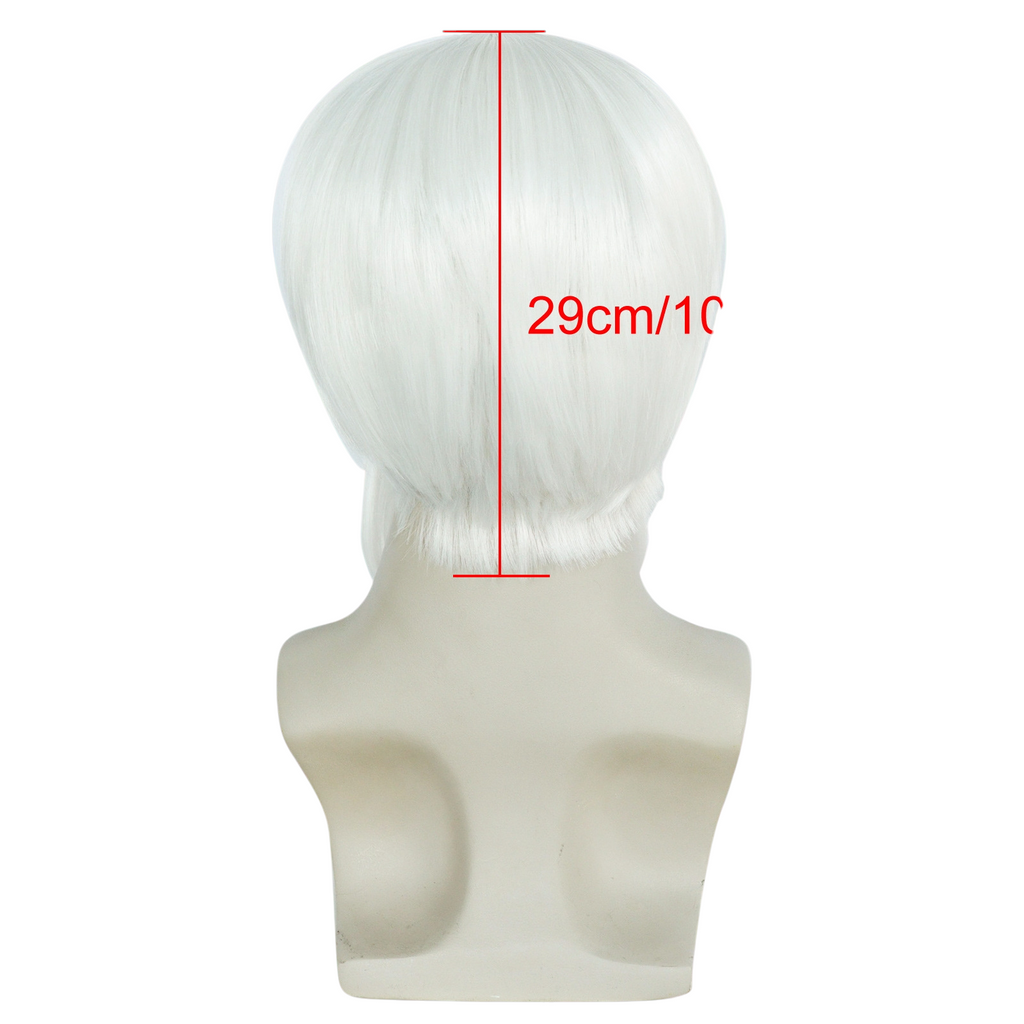 Light Gray Colonel Sanders Cosplay Wig & Beard Set - KFC (White) (FEVERCOS)