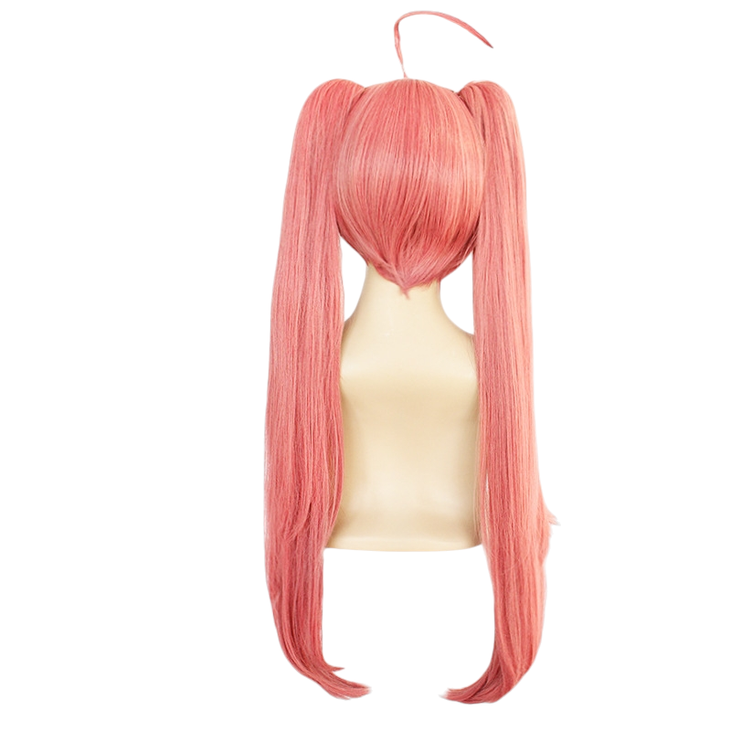 Dark Salmon Milim Nava Cosplay Wig - Reincarnated as a Slime (Pink Twin Tails) (FEVERCOS)