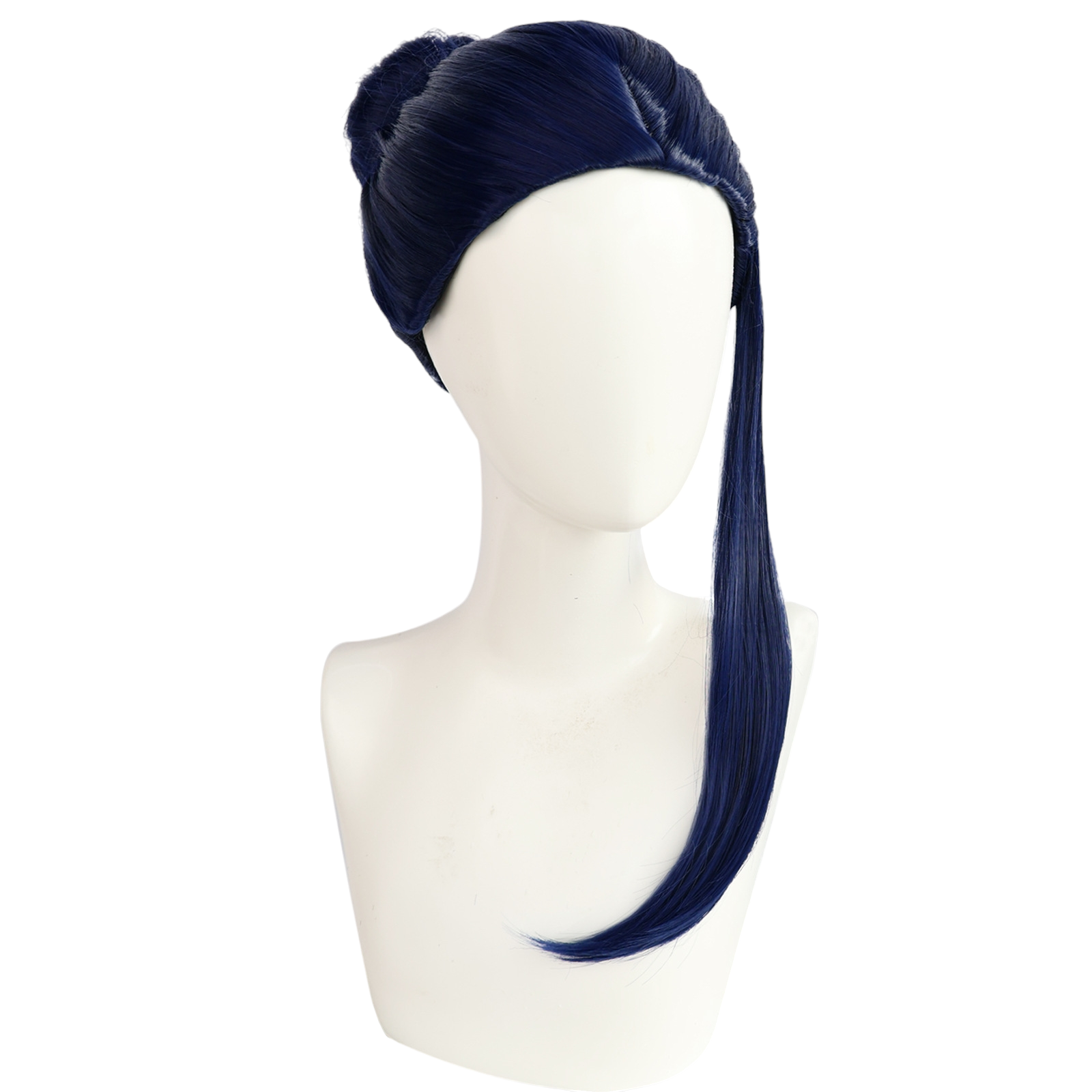 Dark Slate Gray Caitlyn Kiramman Cosplay Wig - Arcane Season 2 (Dark Blue Updo) (FEVERCOS) LOL League of Legends