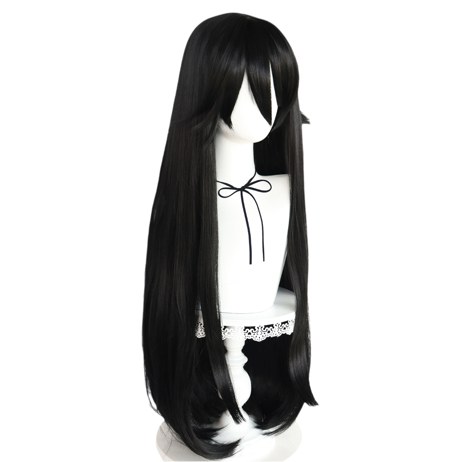 Black Ryoba Aishi Cosplay Wig - Yandere Simulator 1980s Mode (Black Ponytail) (FEVERCOS)