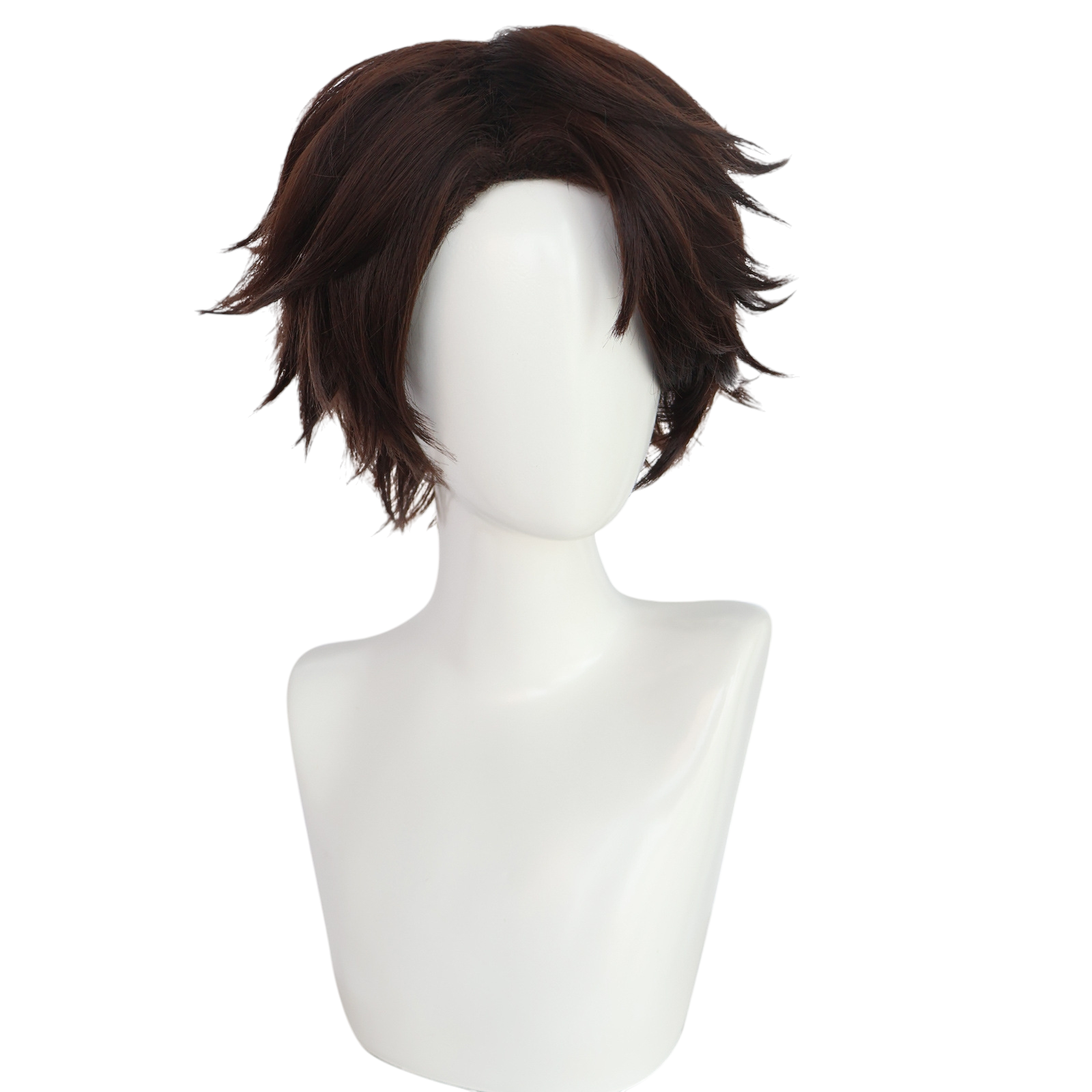 Dark Slate Gray Kenyu Yukimiya Cosplay Wig - Blue Lock (Brown Side Part) (FEVERCOS)