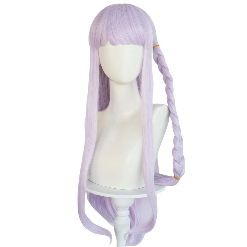 Light Gray Kyoko Kirigiri Cosplay Wig - Danganronpa (Purple Braid) (FEVERCOS)