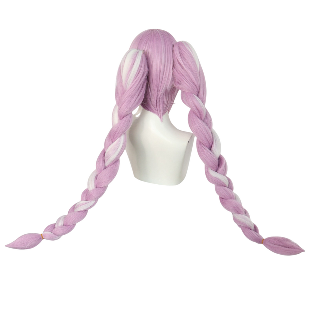Gray Shinigami-chan (Pigtails) Cosplay Wig - Master Detective Archives: Rain Code (Split Pink/Purple) (FEVERCOS)