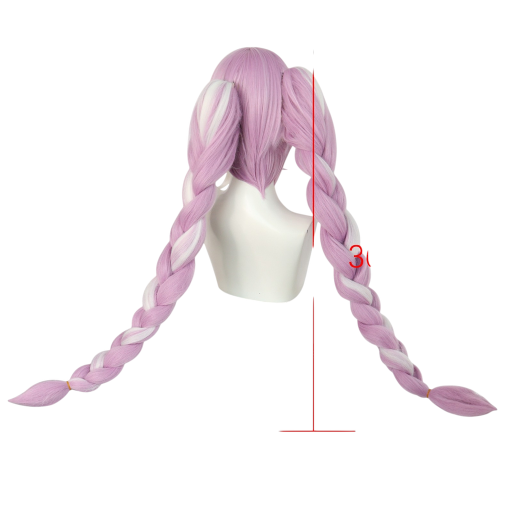 Gray Shinigami-chan (Pigtails) Cosplay Wig - Master Detective Archives: Rain Code (Split Pink/Purple) (FEVERCOS)