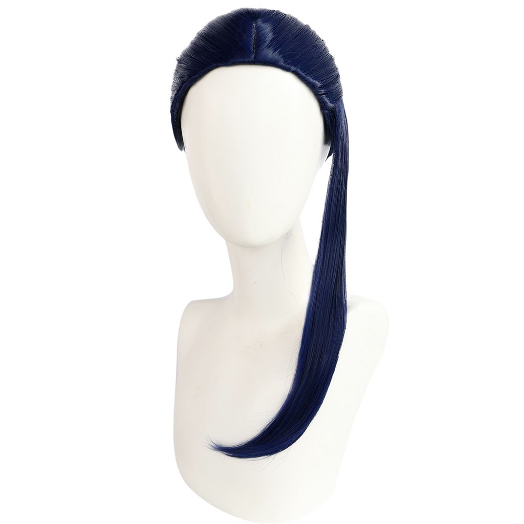 Dark Slate Gray Caitlyn Kiramman Cosplay Wig - Arcane Season 2 (Dark Blue Updo) (FEVERCOS) LOL League of Legends