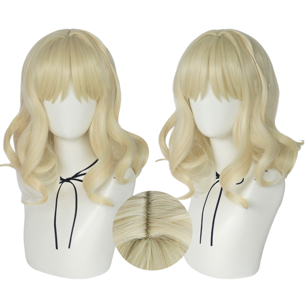 Tan Yui Komori Cosplay Wig - Diabolik Lovers (Blonde Wavy) (FEVERCOS)