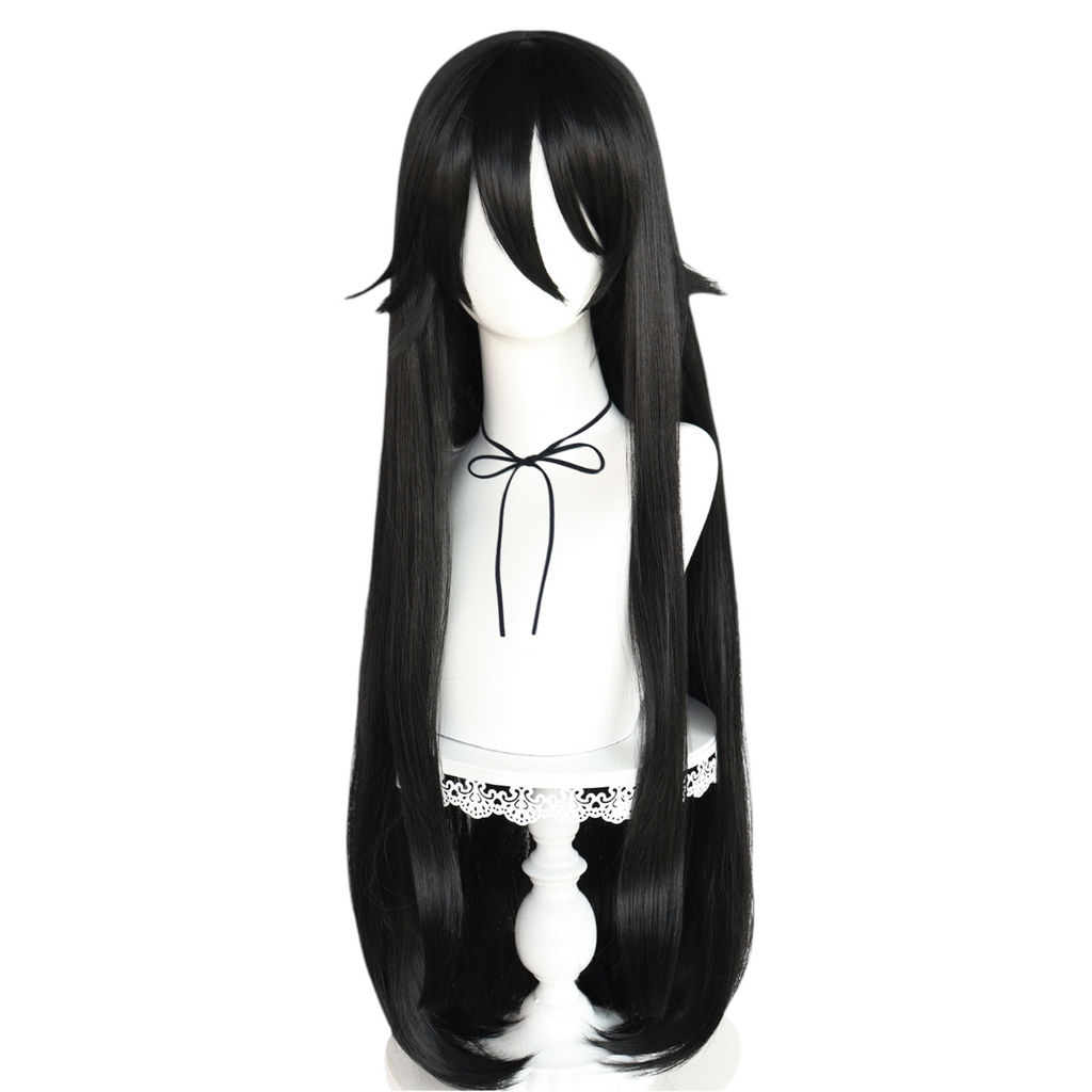 Beige Ryoba Aishi Cosplay Wig - Yandere Simulator 1980s Mode (Black Ponytail) (FEVERCOS)