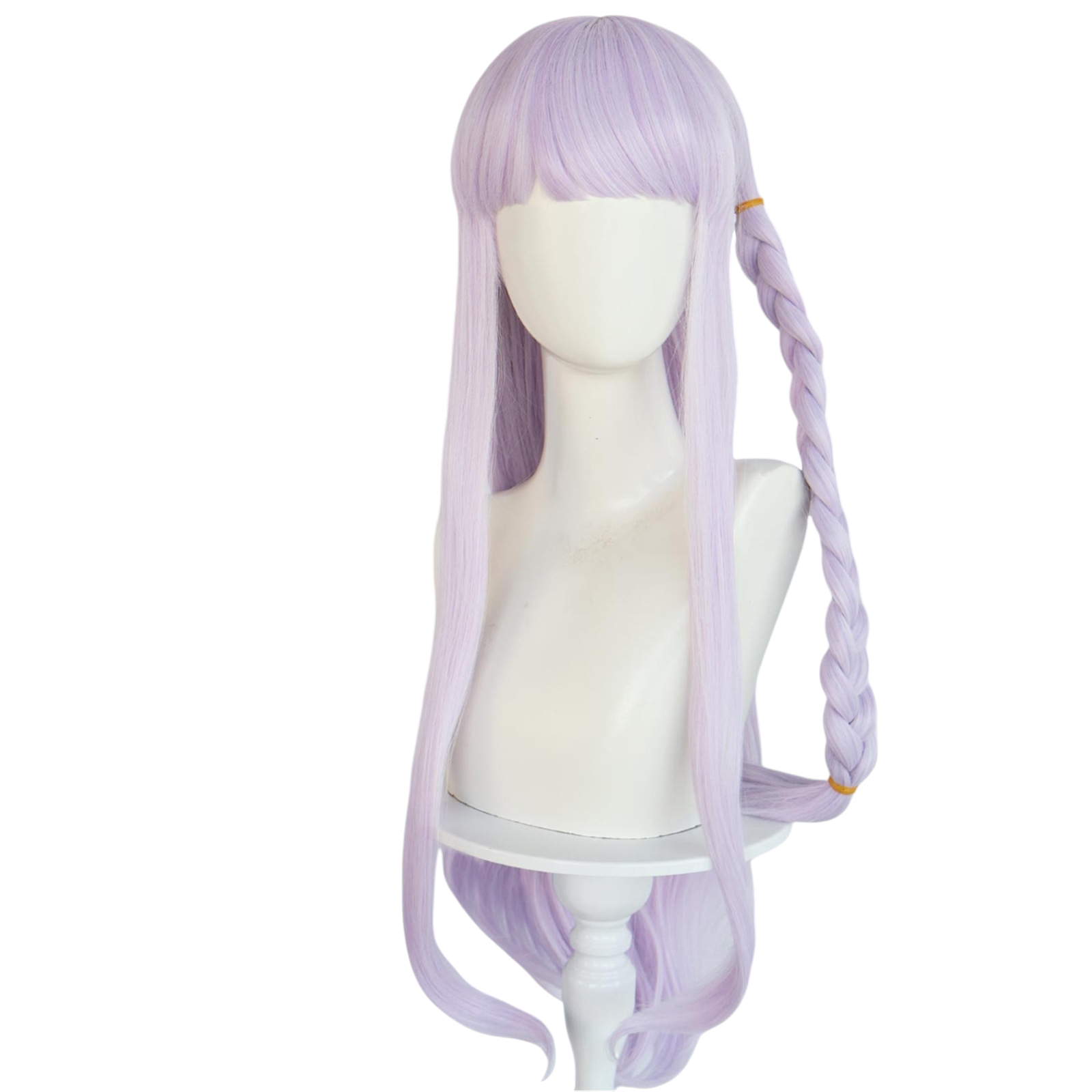 Light Gray Kyoko Kirigiri Cosplay Wig - Danganronpa (Purple Braid) (FEVERCOS)