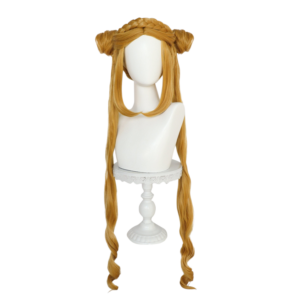 White Smoke Princess Zelda (Royal Ponytail) Cosplay Wig - The Legend of Zelda (Golden Blonde) (FEVERCOS)