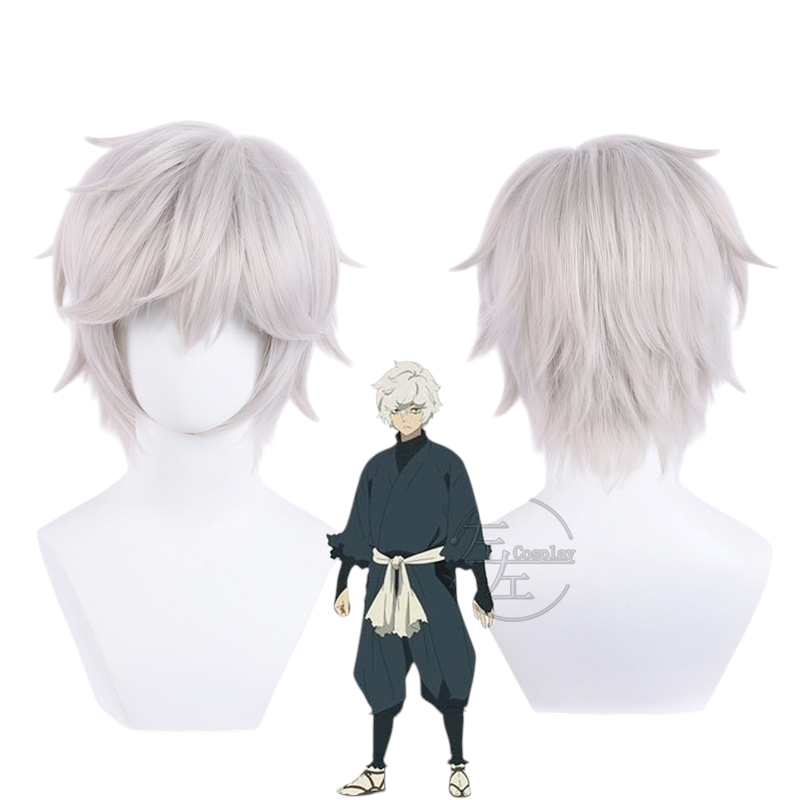 White Smoke Gabimaru Cosplay Wig - Hell's Paradise (Silver Grey Short) (FEVERCOS)