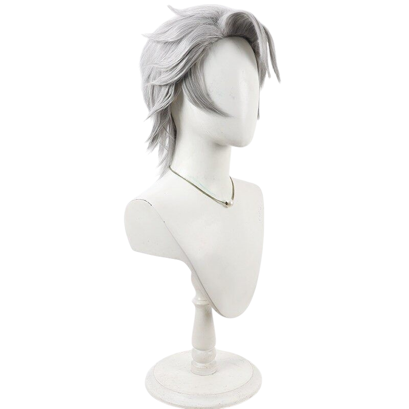 White Smoke Wolfram Gelzer Cosplay Wig - Black Butler (Grey White Short) (FEVERCOS)
