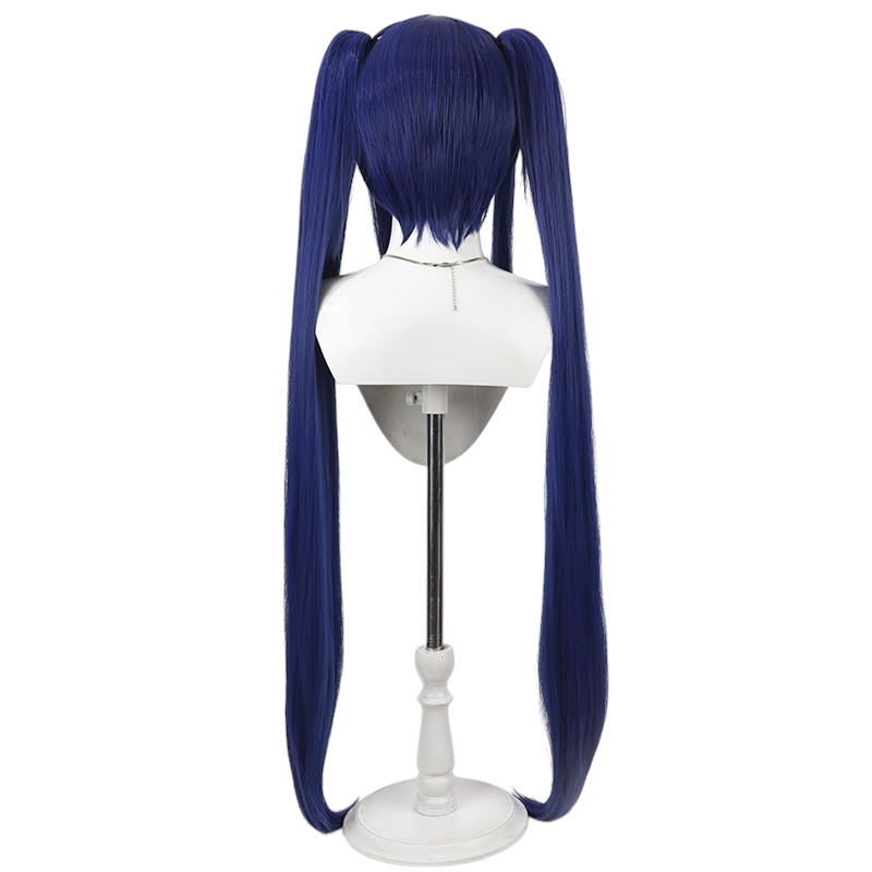 White Smoke Wendy Marvell Cosplay Wig - Fairy Tail (Dark Blue Twin Tails) (FEVERCOS)