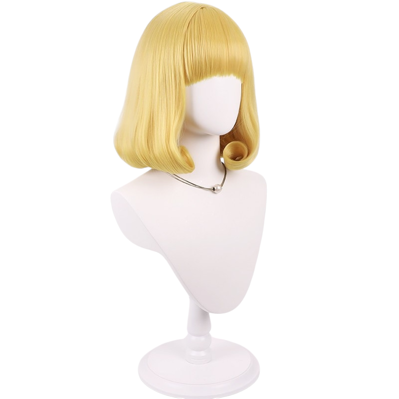 White Smoke Kurusu Hana Cosplay Wig - Sorcerer Battle Jujutsu Kaisen (Blonde Curly Simulation Scalp) (FEVERCOS)