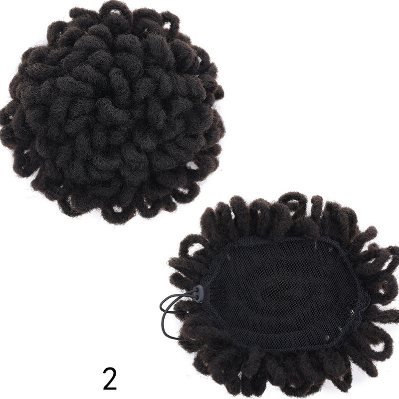 White Smoke Urban Hiphop Dreadlock Bun - Street Culture (African Kinky Scrunchie) Hair Extension