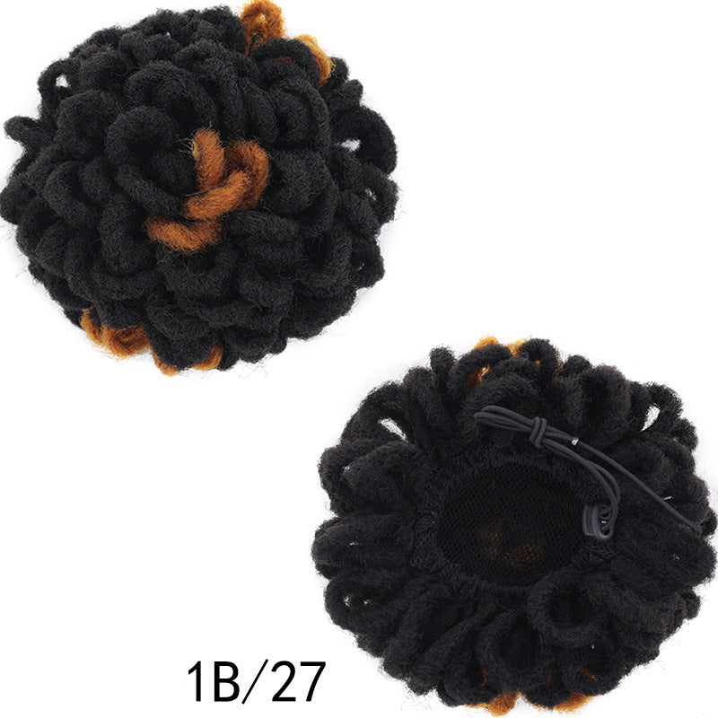 White Smoke Urban Hiphop Dreadlock Bun - Street Culture (African Kinky Scrunchie) Hair Extension